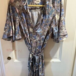 Zadig & Voltaire Blue and Cream Floral Dress